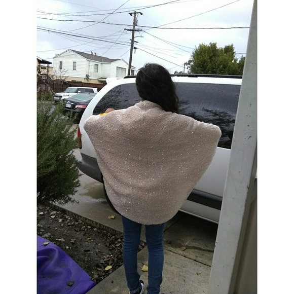 ZARA KNIT Sweaters Zara Knit Oversized Sequins Shrug Poshmark